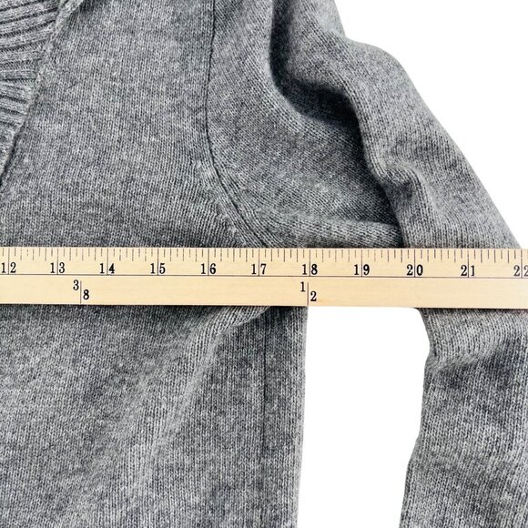 J. Crew Womens Gray Wool Blend Sweater With Zipper Collar & Ribbed Trim Size M - Picture 5 of 7